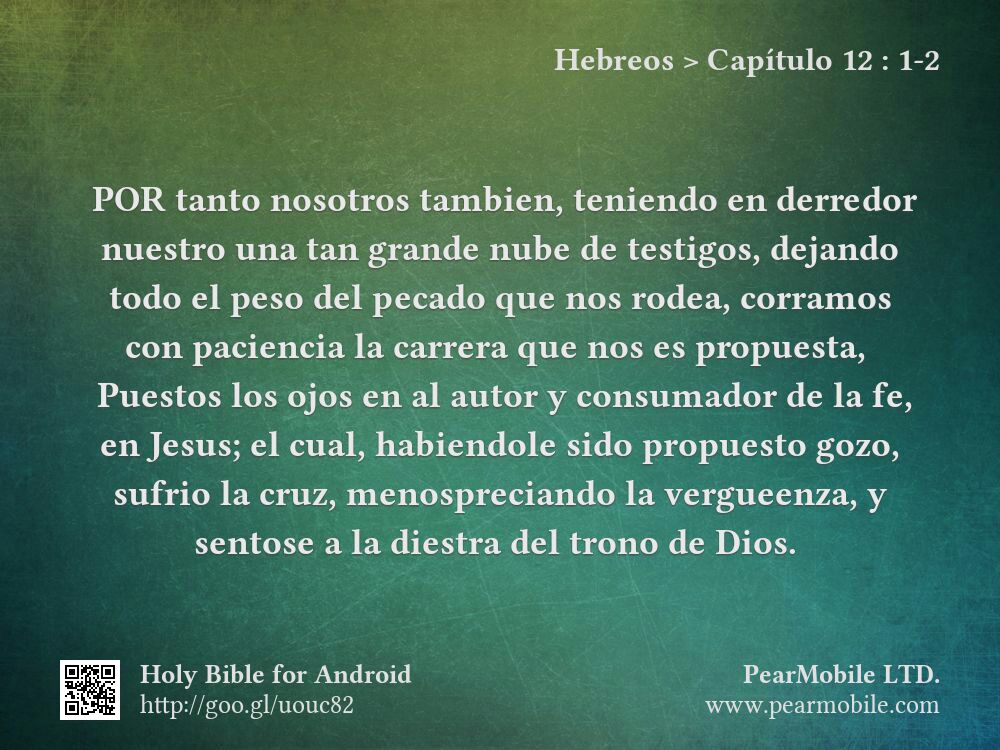 Hebreos, Capítulo 12:1-2